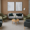 Panel Haus Premium Wide Slat 3-sided Wood Veneer Oak Acoustic Wall Panel  - 240cm x 30cm (2 pack)
