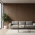 Panel Haus Premium - Panel de pared acústico de listones de madera de nogal (chapa por 3 caras) - 240 cm x 32 cm (paquete de 2)